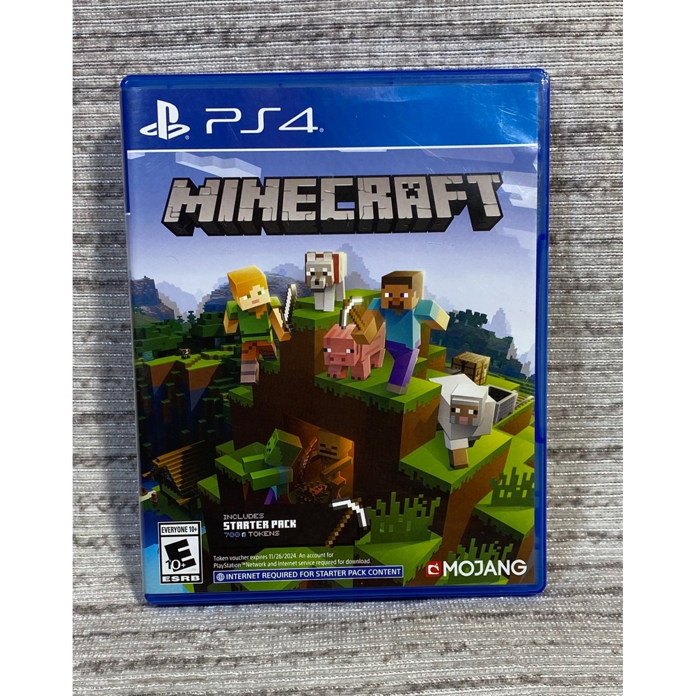 Minecraft Starter Collection Sony PlayStation 4 PS4 Game Mojang 2019 Disc CIB